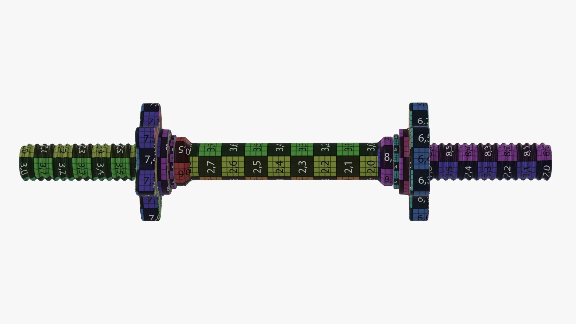 Dumbbell handle 3D model_19