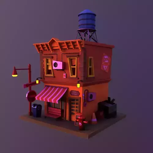 Stylize Market Scene Game Ready