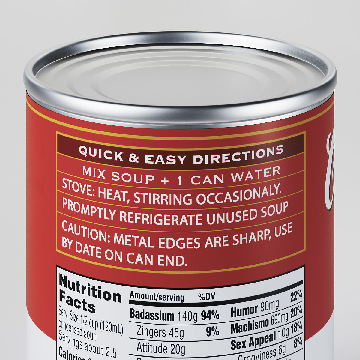 Campbells Tomato Soup Can 3D model_4