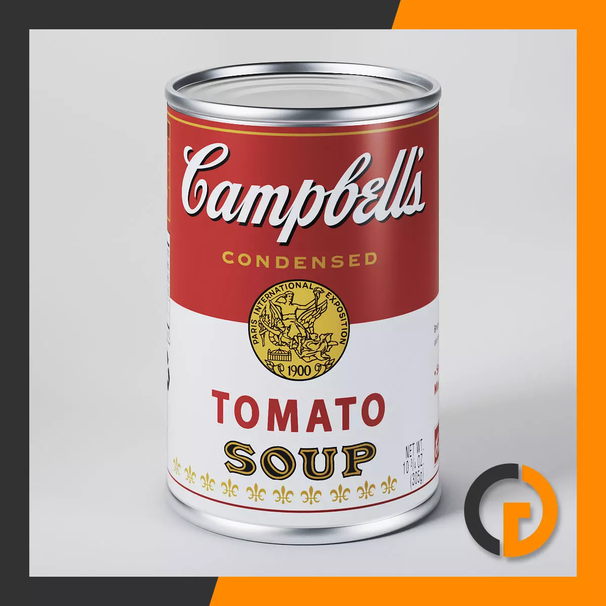 Campbells Tomato Soup Can 3D model_0