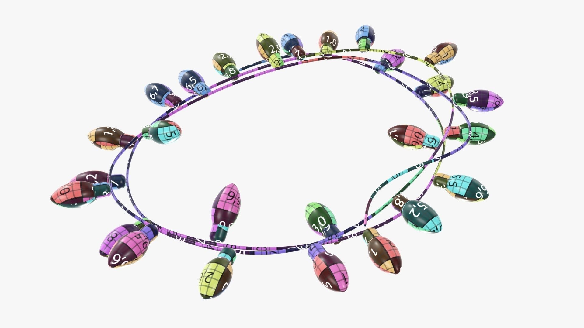 Glowing lights Christmas  3D model_14