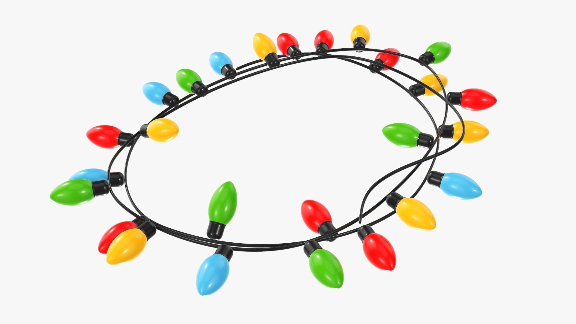 Glowing lights Christmas  3D model_2