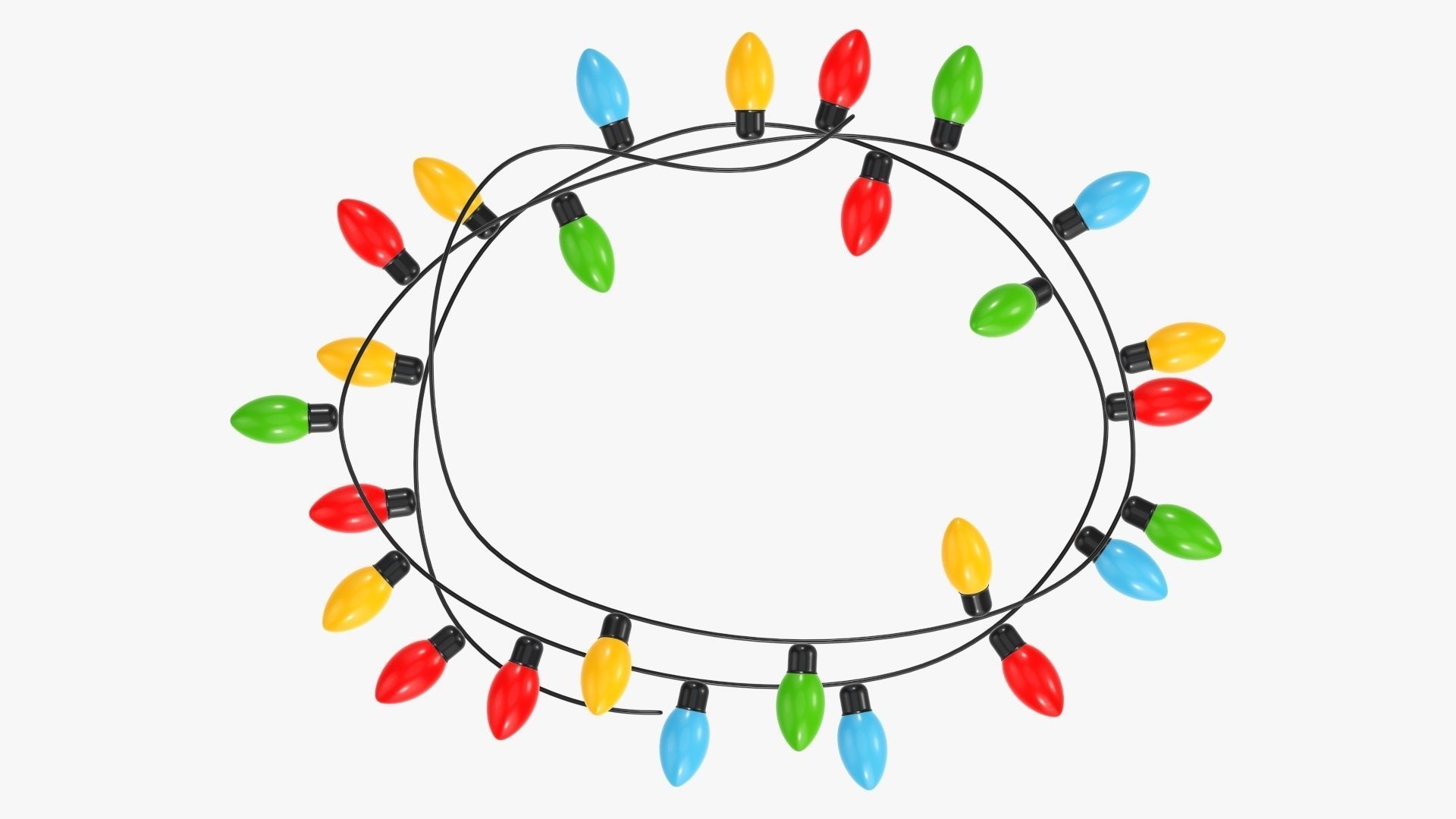 Glowing lights Christmas  3D model_5