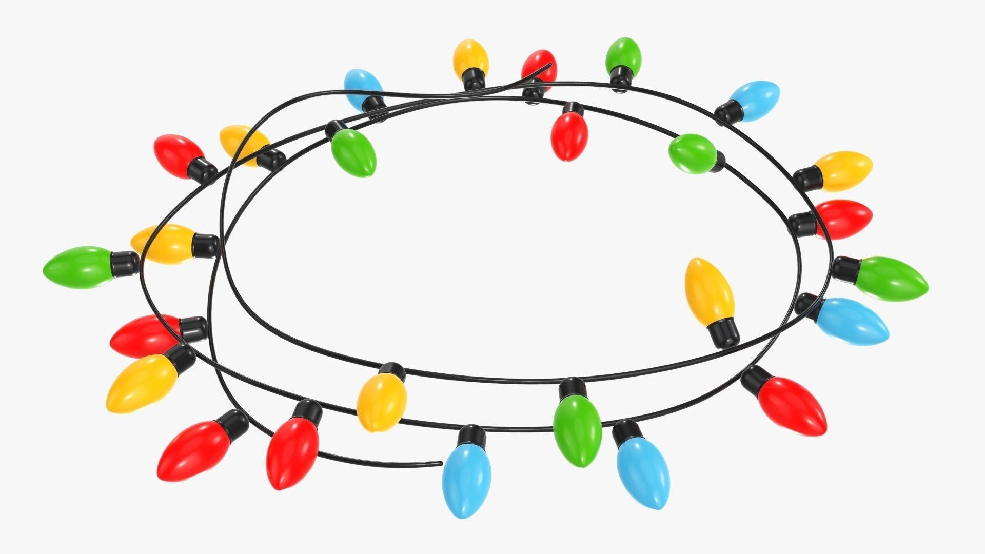 Glowing lights Christmas  3D model_1