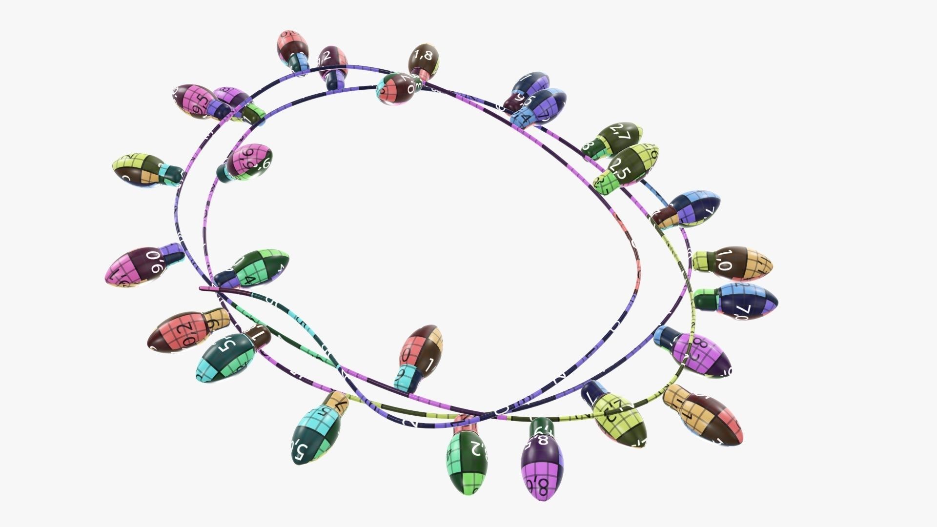 Glowing lights Christmas  3D model_15