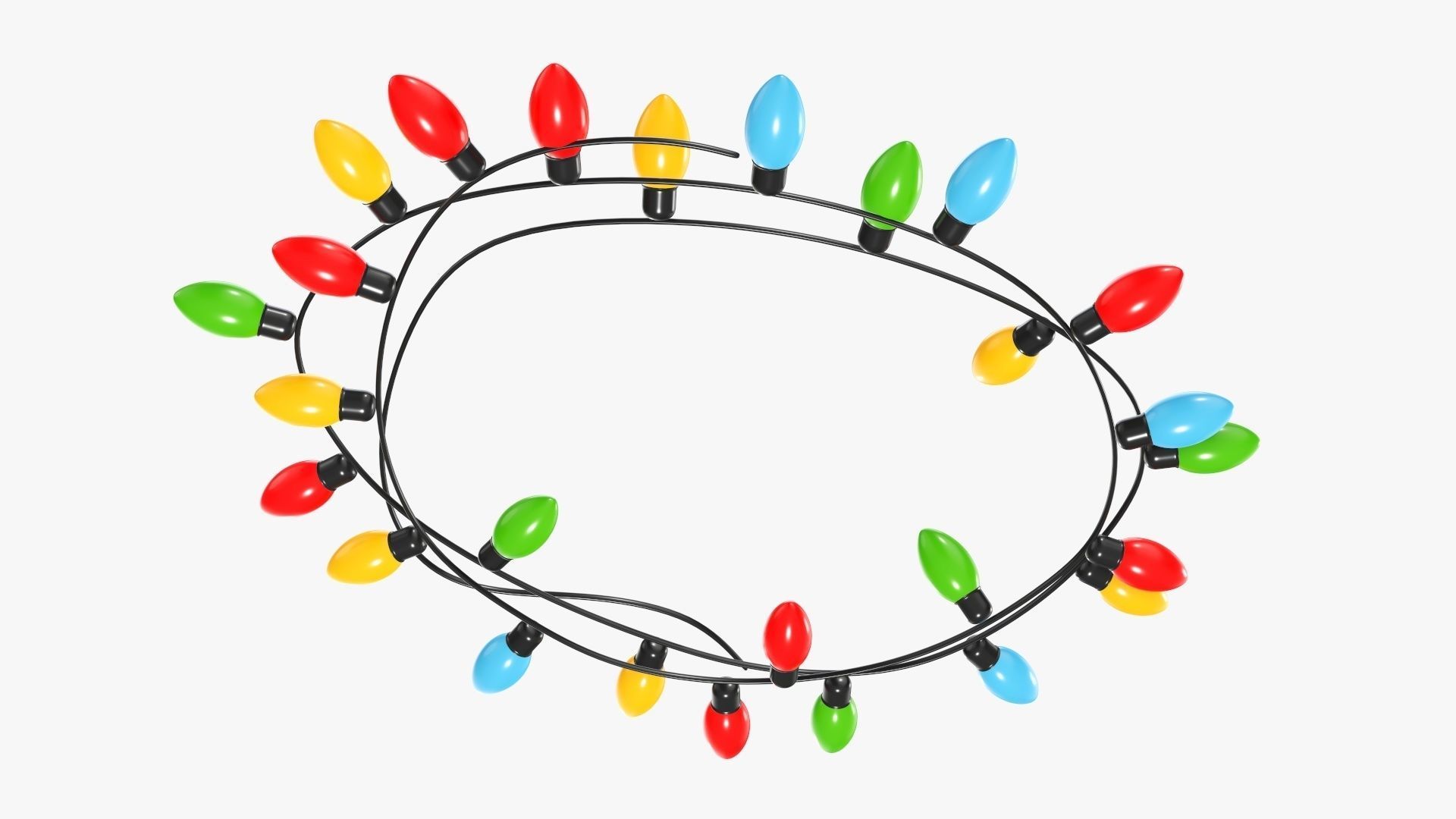 Glowing lights Christmas  3D model_6