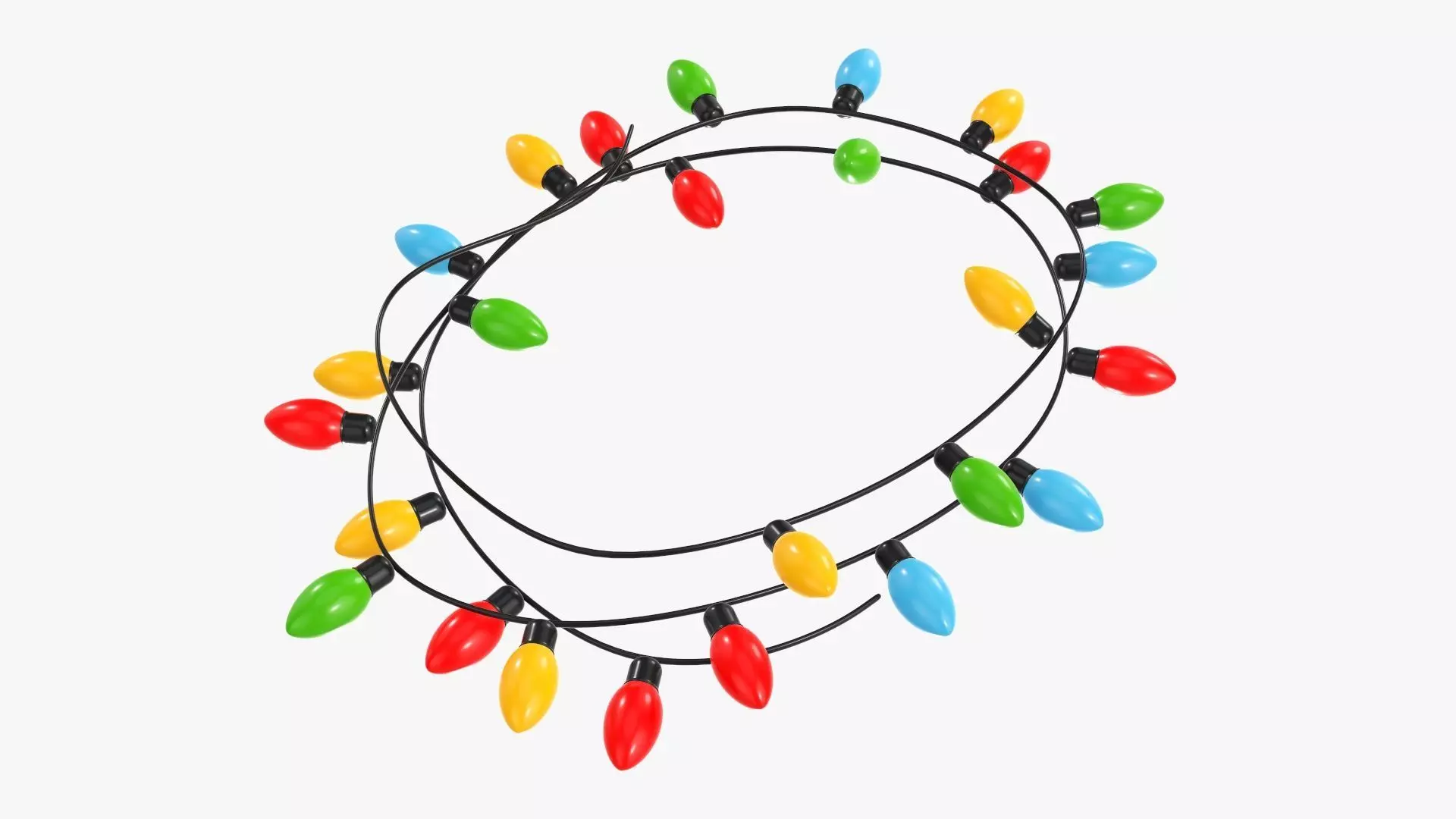 Glowing lights Christmas  3D model_0