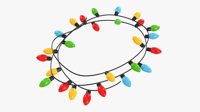 Glowing lights Christmas  3D model