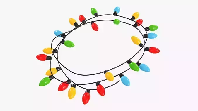 Glowing lights Christmas  3D model