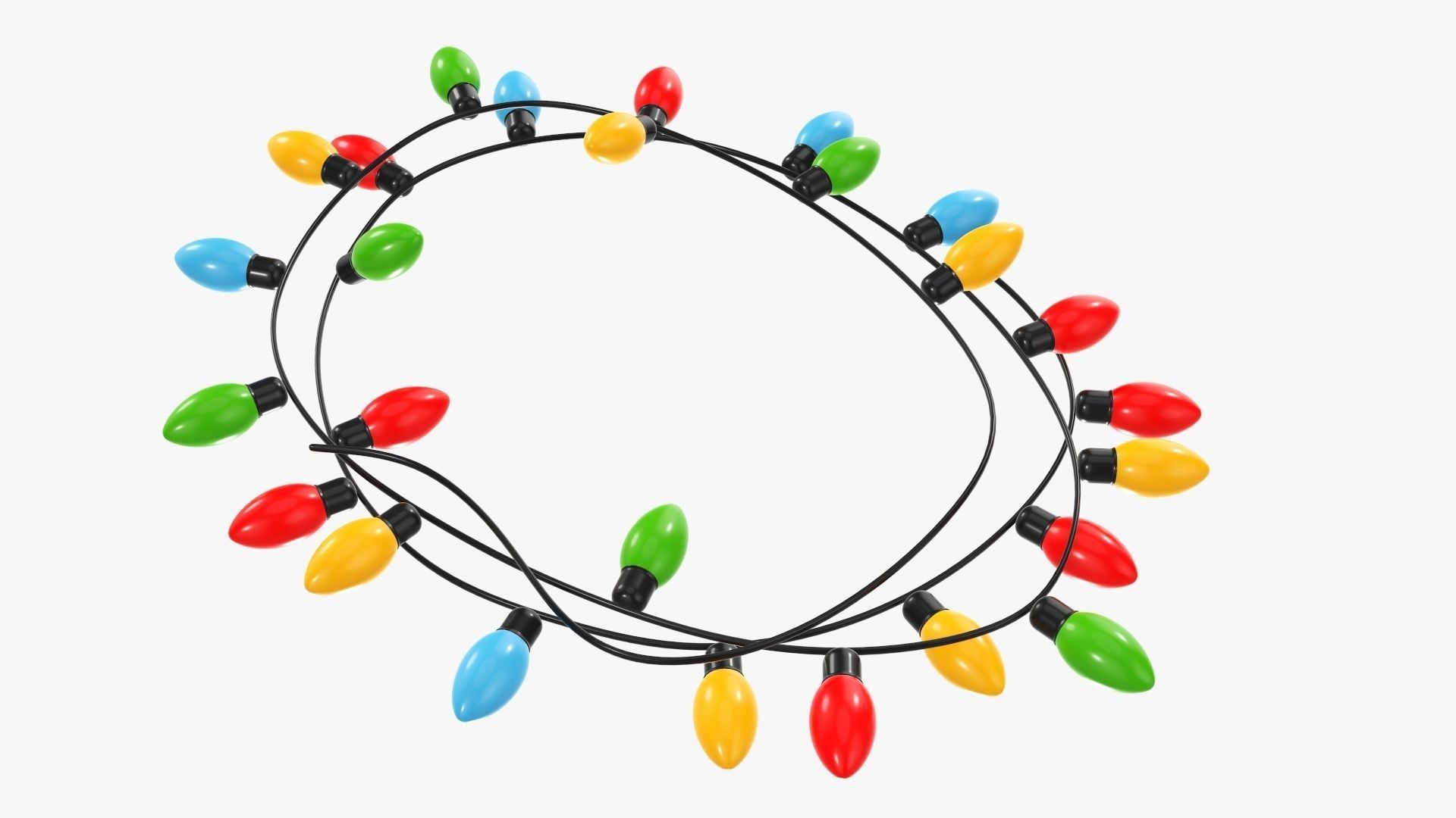 Glowing lights Christmas  3D model_3