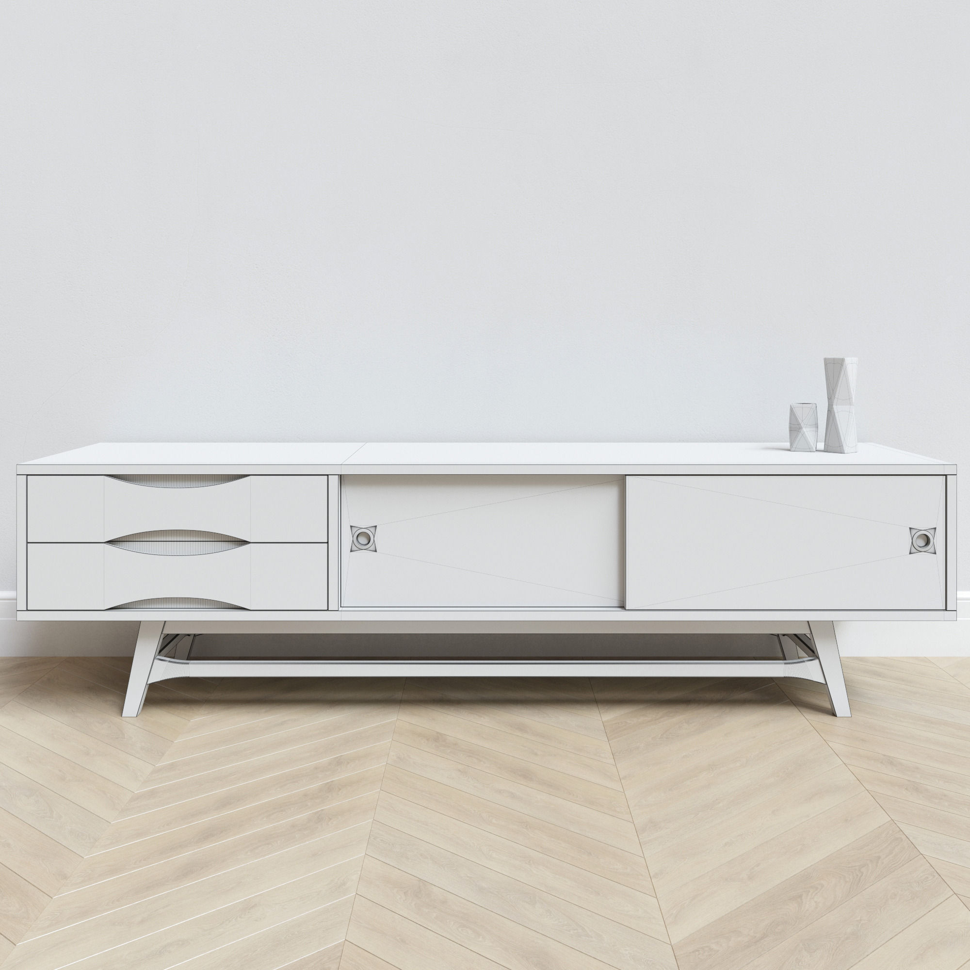 Nordic Colour Entertainment Unit 3D model_12