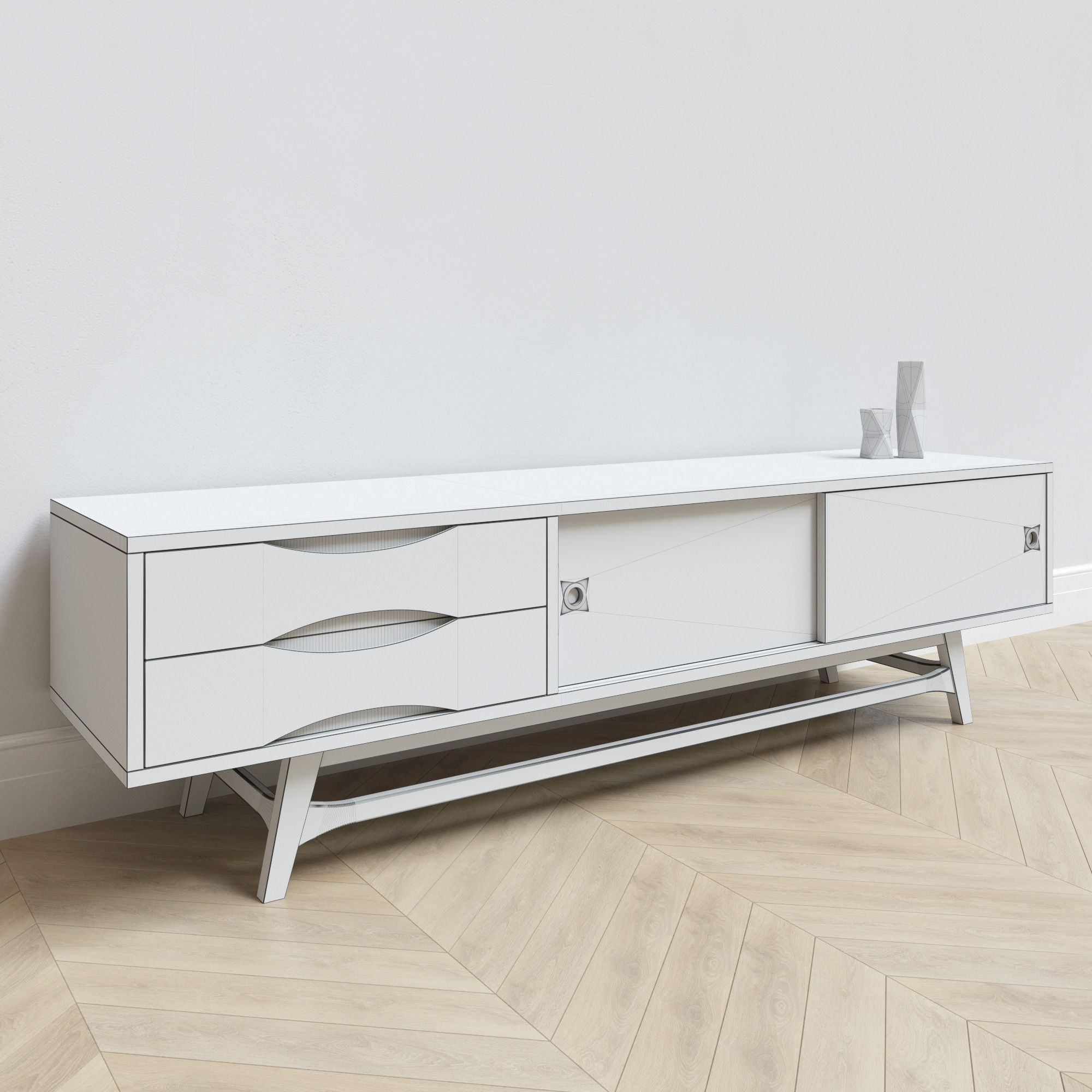 Nordic Colour Entertainment Unit 3D model_9