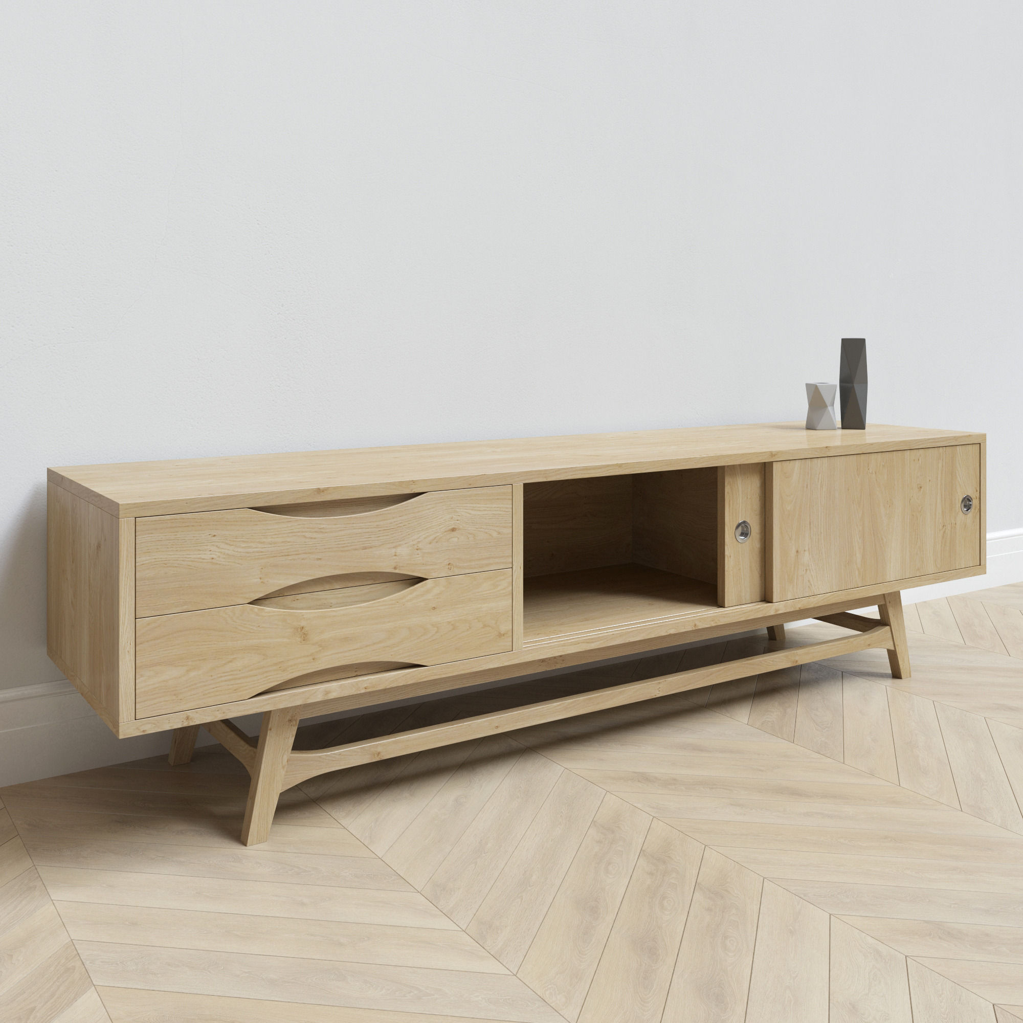 Nordic Colour Entertainment Unit 3D model_2