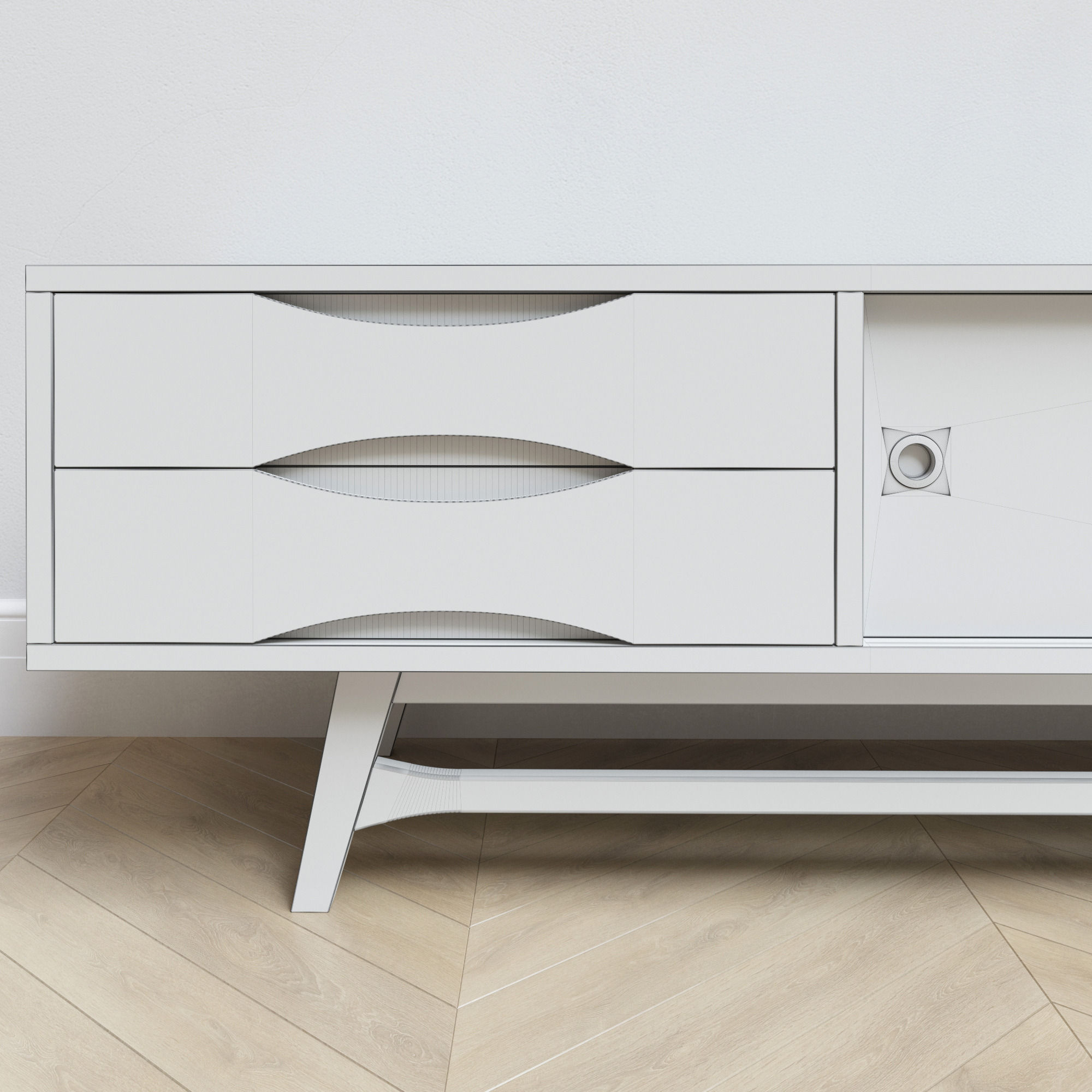 Nordic Colour Entertainment Unit 3D model_11