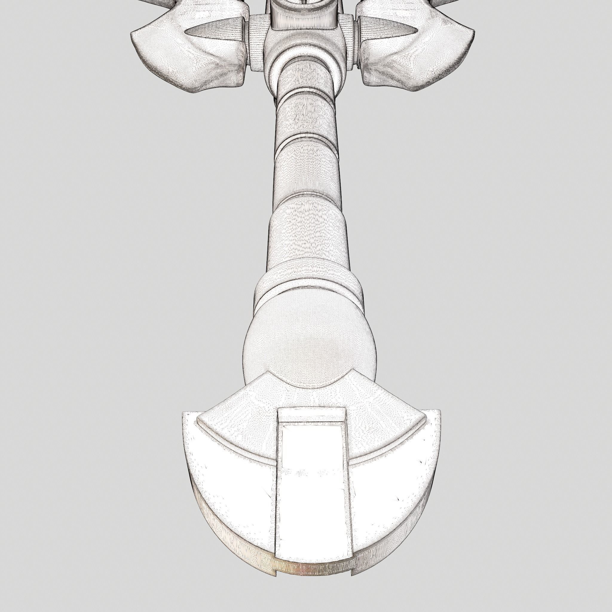 Battle Orb Axe and Blade Two 3D Print Weapons Pack 3D Model Collection_68