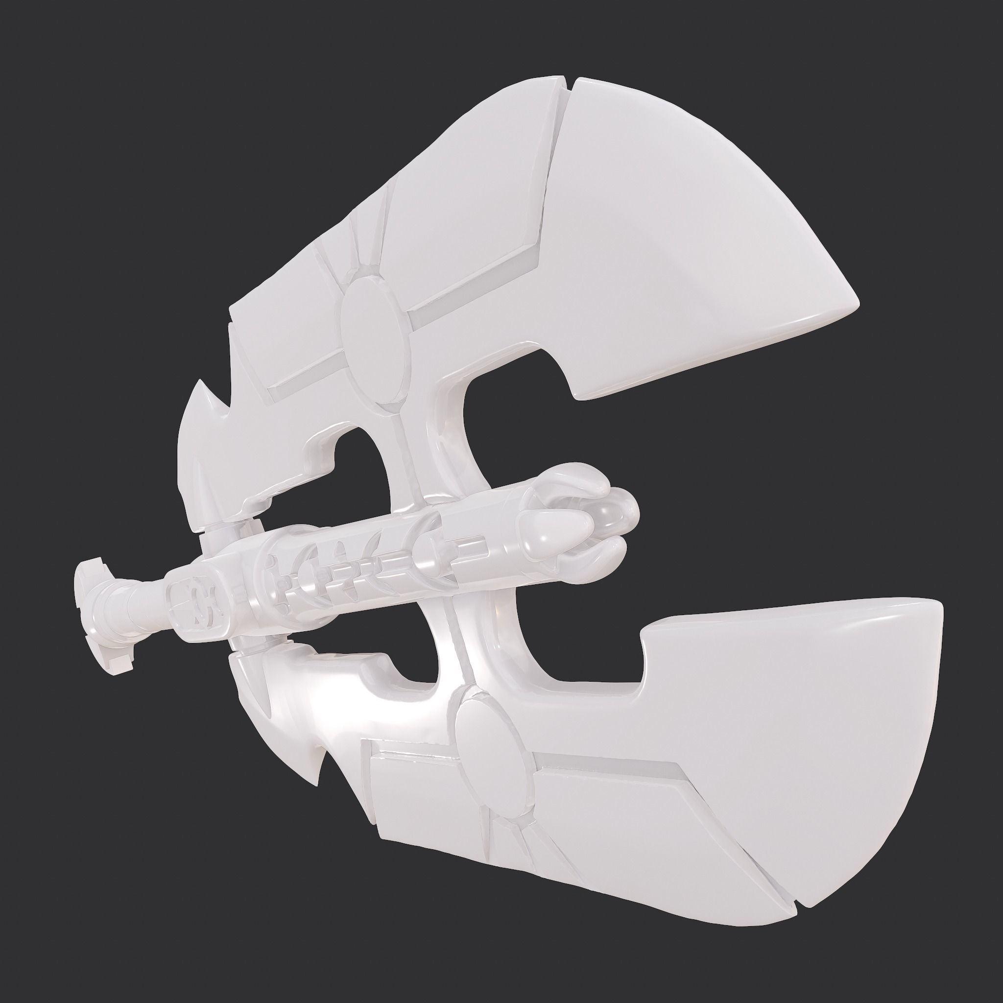 Battle Orb Axe and Blade Two 3D Print Weapons Pack 3D Model Collection_43
