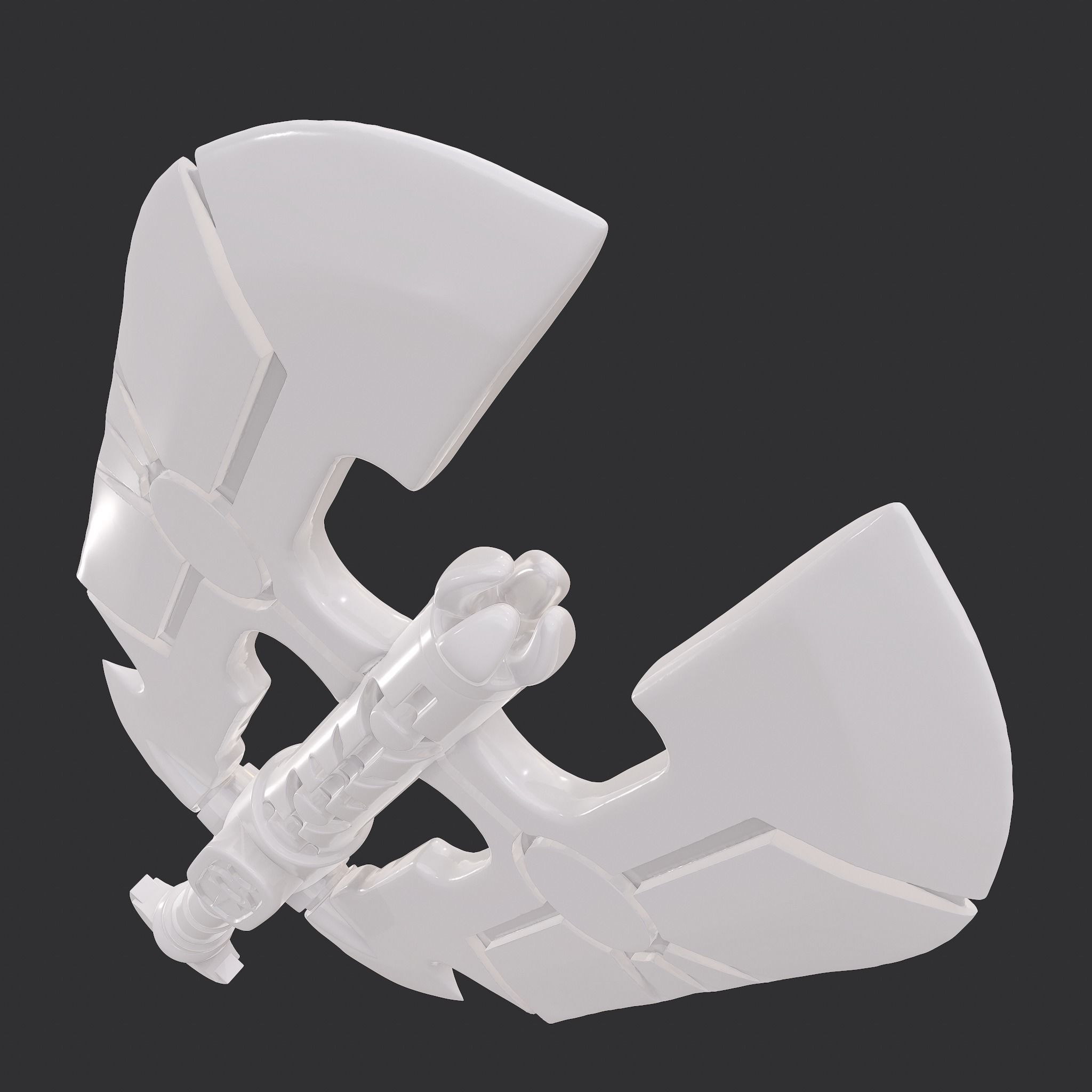Battle Orb Axe and Blade Two 3D Print Weapons Pack 3D Model Collection_46