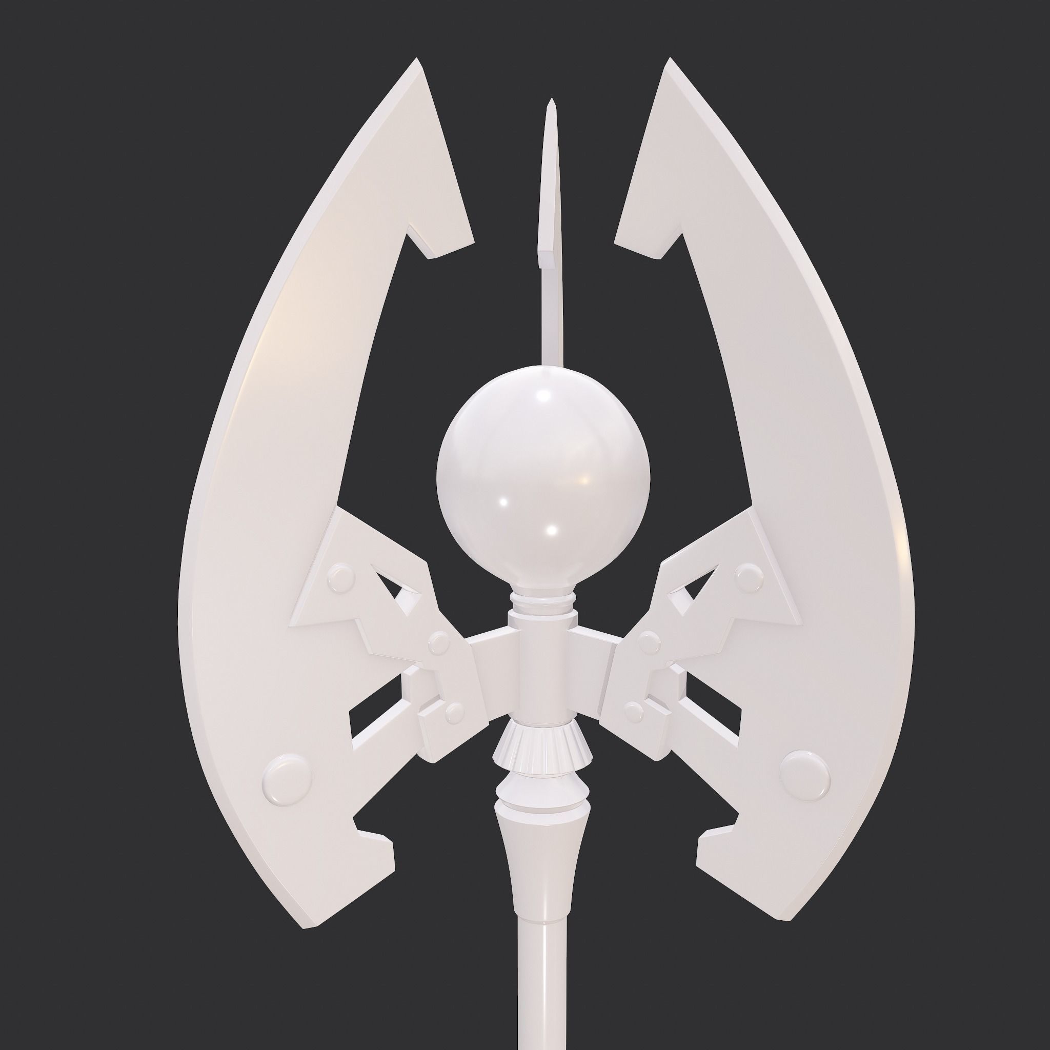 Battle Orb Axe and Blade Two 3D Print Weapons Pack 3D Model Collection_28