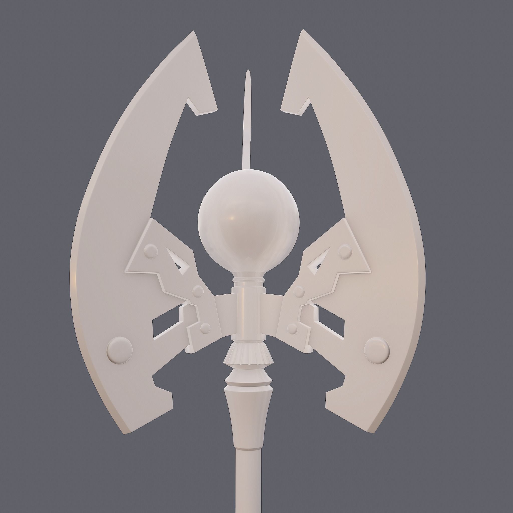 Battle Orb Axe and Blade Two 3D Print Weapons Pack 3D Model Collection_25