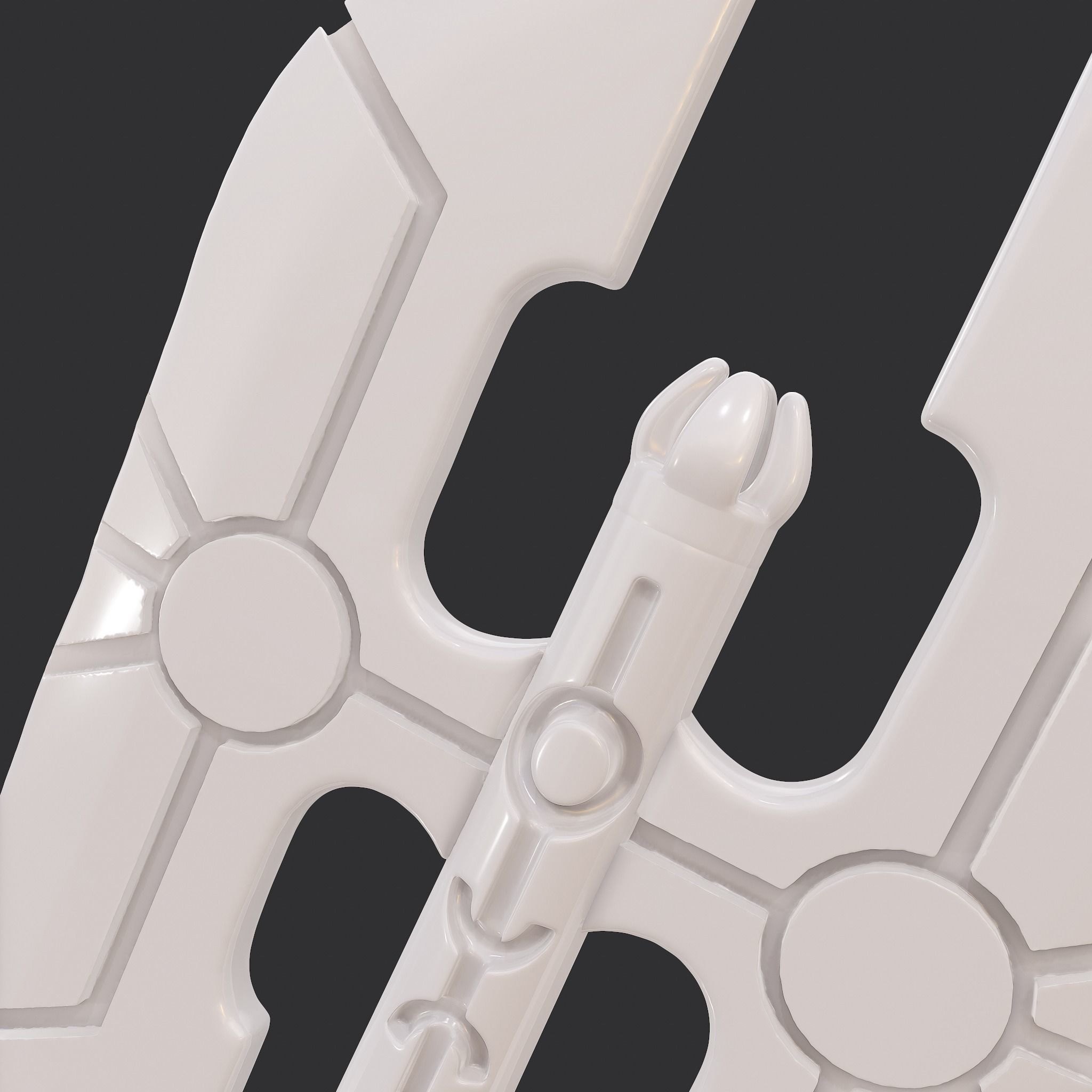 Battle Orb Axe and Blade Two 3D Print Weapons Pack 3D Model Collection_56