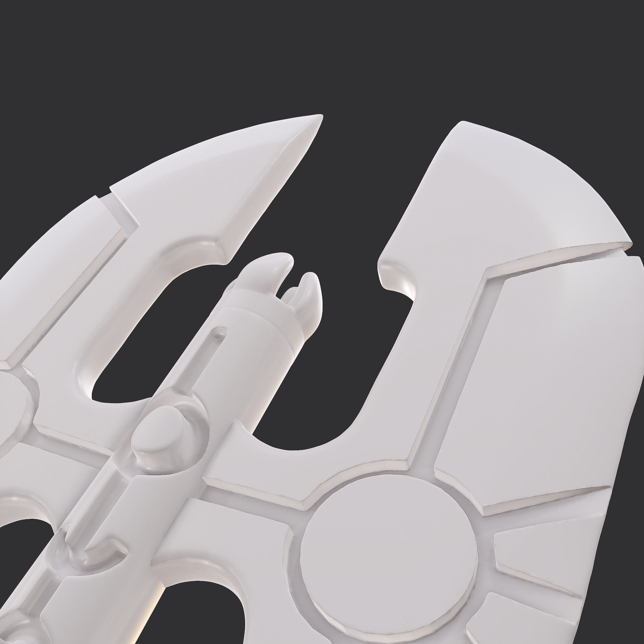 Battle Orb Axe and Blade Two 3D Print Weapons Pack 3D Model Collection_54