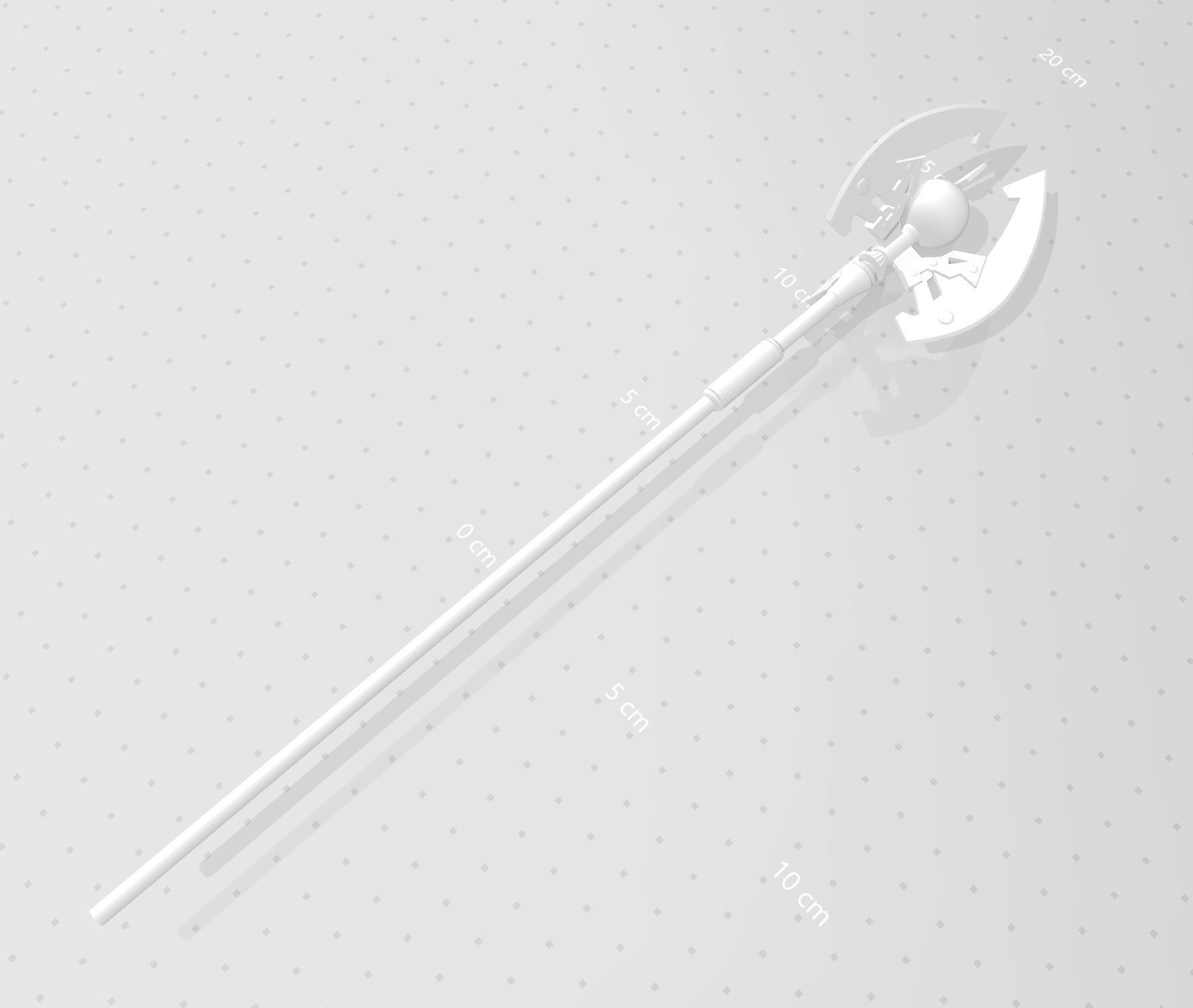 Battle Orb Axe and Blade Two 3D Print Weapons Pack 3D Model Collection_8