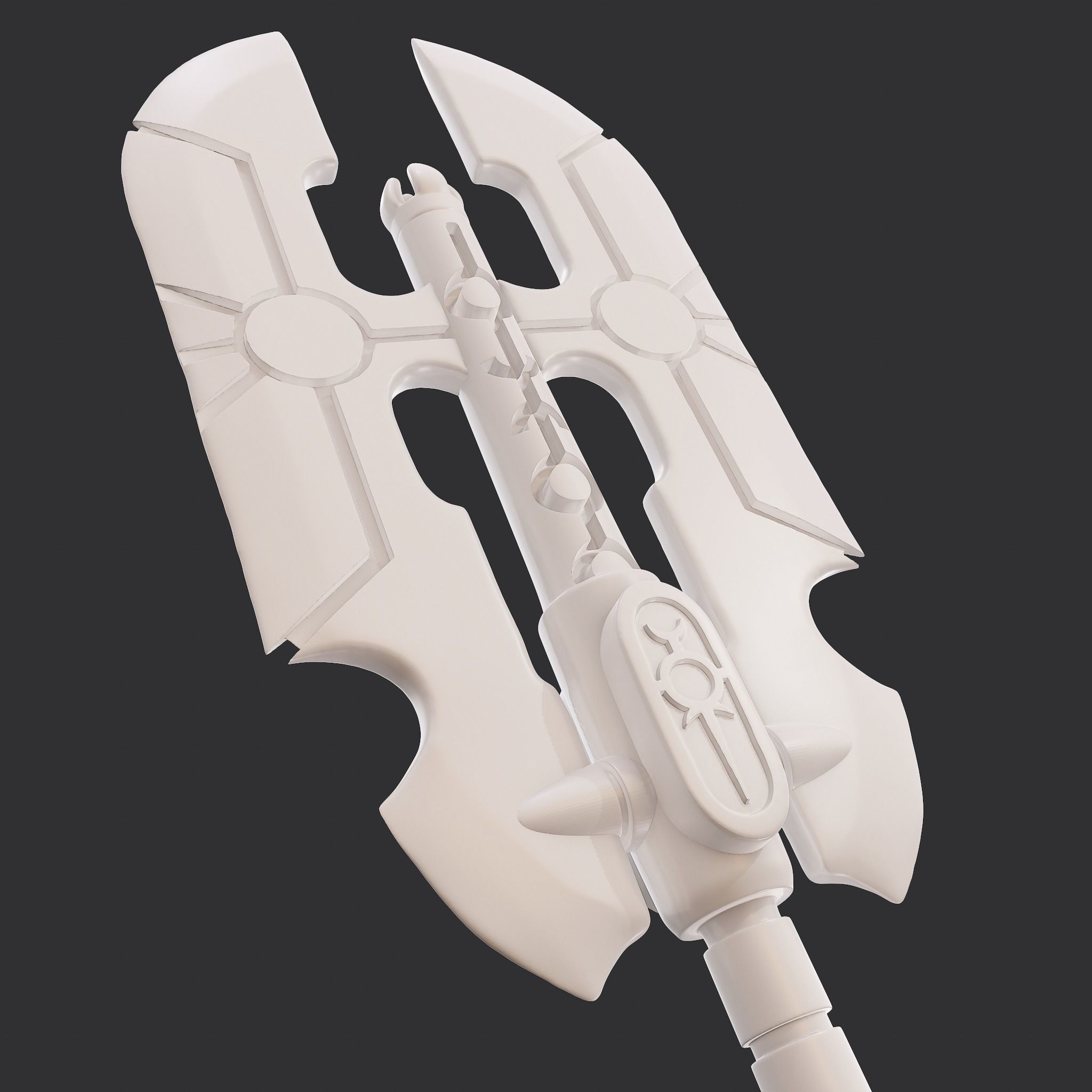 Battle Orb Axe and Blade Two 3D Print Weapons Pack 3D Model Collection_45
