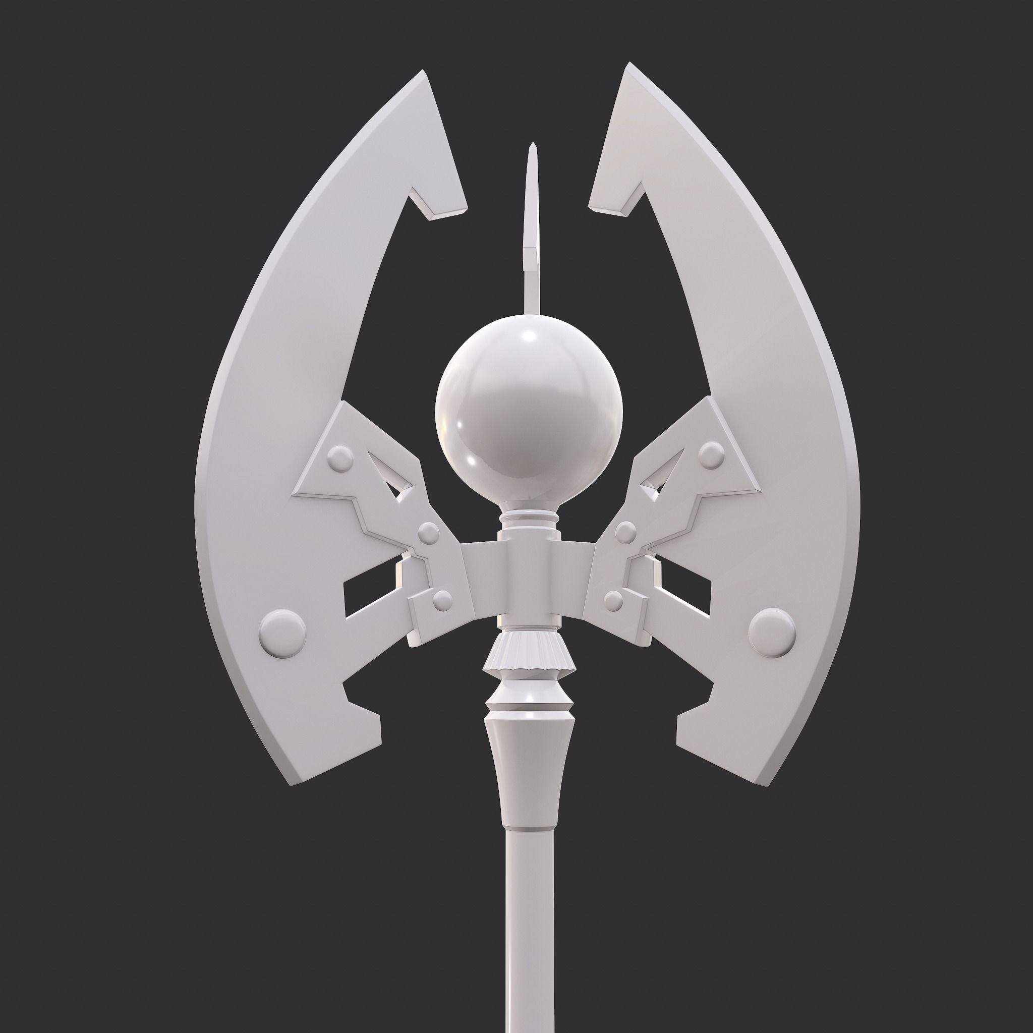 Battle Orb Axe and Blade Two 3D Print Weapons Pack 3D Model Collection_22