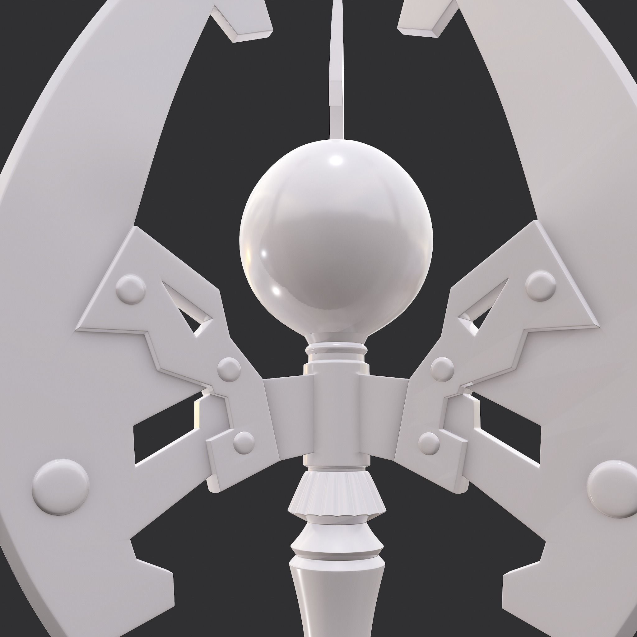 Battle Orb Axe and Blade Two 3D Print Weapons Pack 3D Model Collection_49