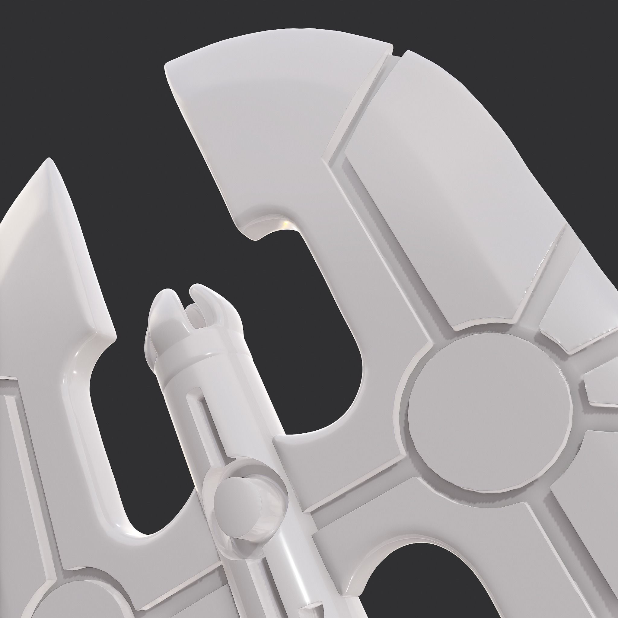 Battle Orb Axe and Blade Two 3D Print Weapons Pack 3D Model Collection_55