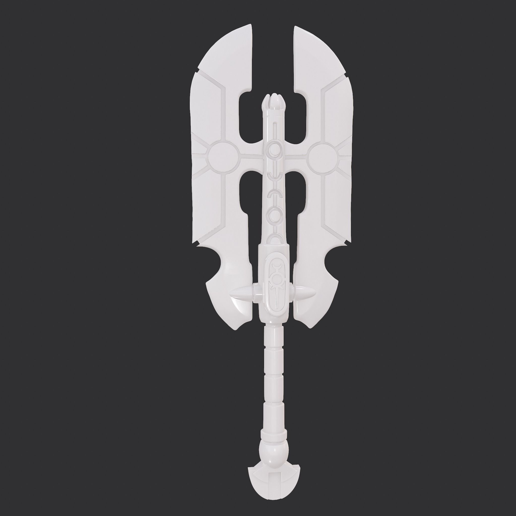 Battle Orb Axe and Blade Two 3D Print Weapons Pack 3D Model Collection_24