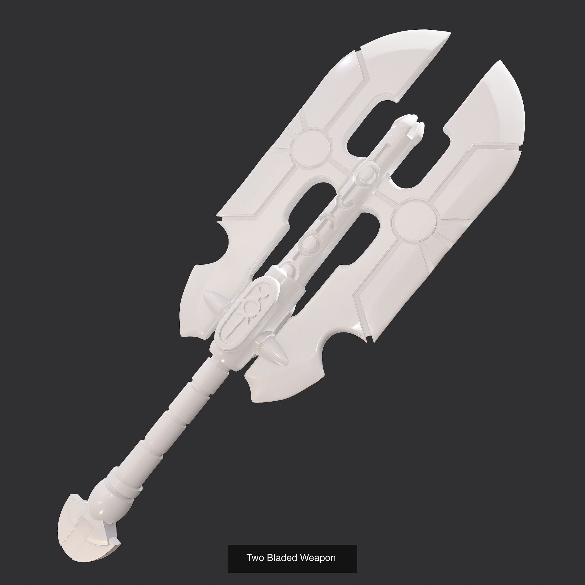 Battle Orb Axe and Blade Two 3D Print Weapons Pack 3D Model Collection_6