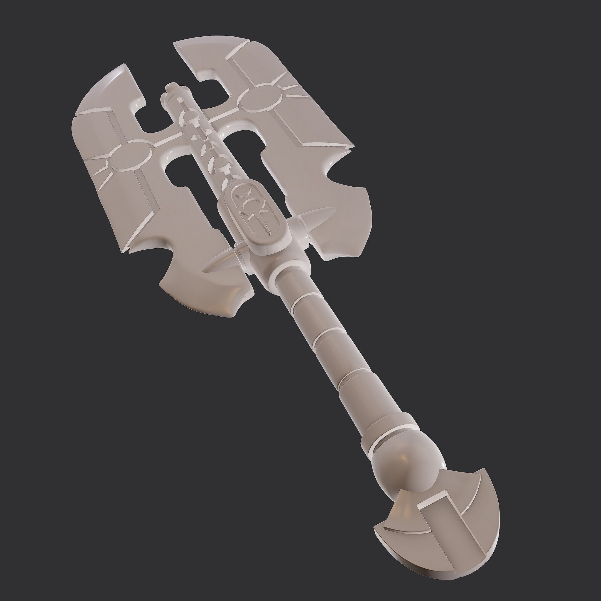 Battle Orb Axe and Blade Two 3D Print Weapons Pack 3D Model Collection_34