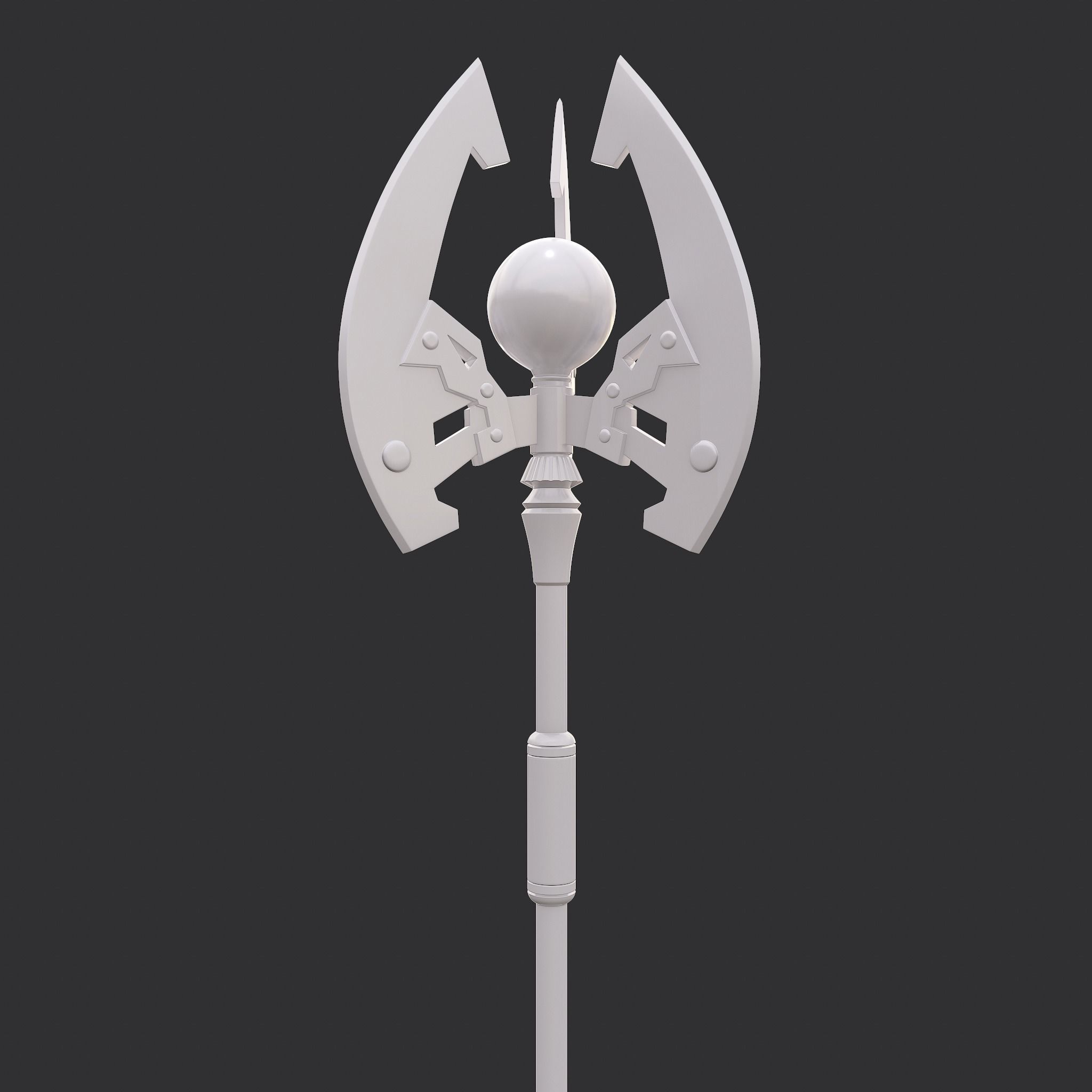 Battle Orb Axe and Blade Two 3D Print Weapons Pack 3D Model Collection_13