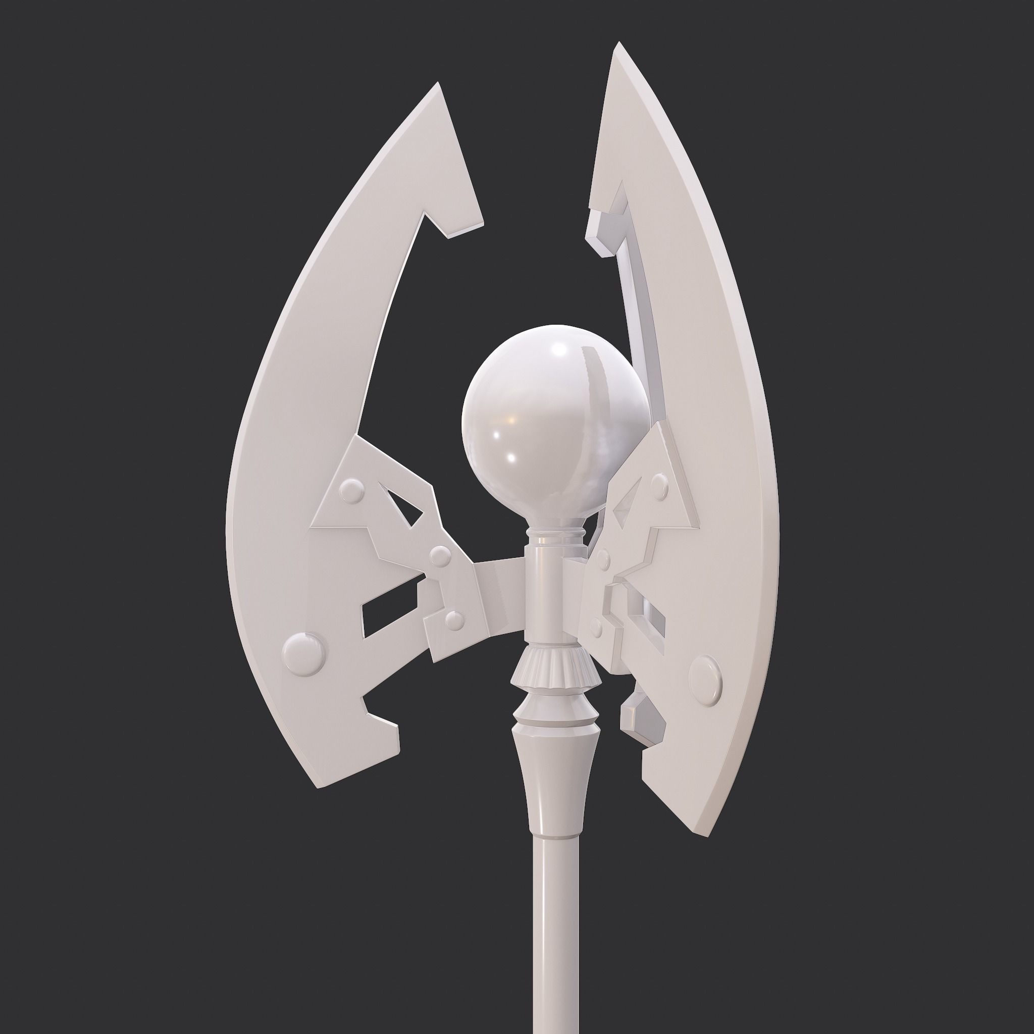 Battle Orb Axe and Blade Two 3D Print Weapons Pack 3D Model Collection_20