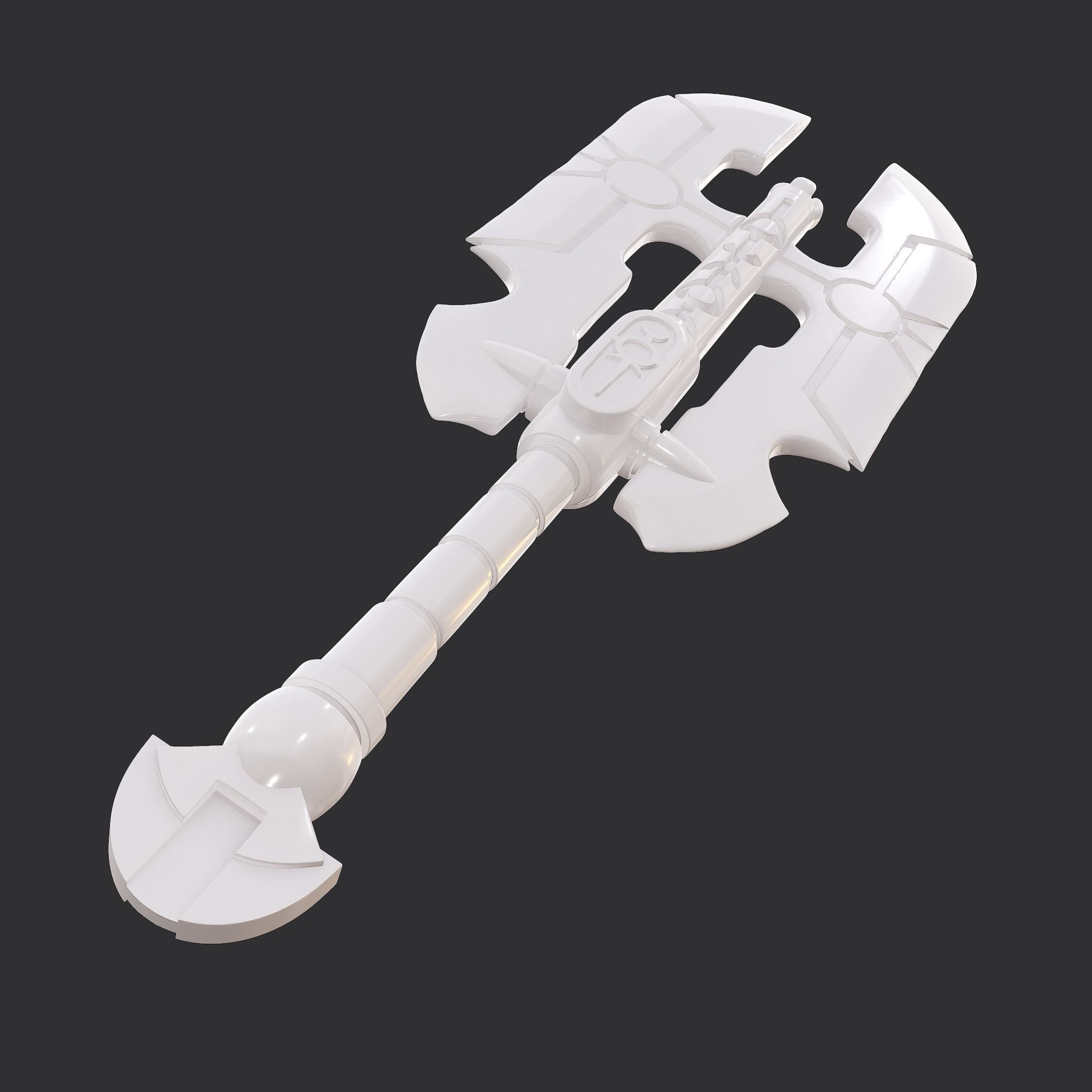 Battle Orb Axe and Blade Two 3D Print Weapons Pack 3D Model Collection_33