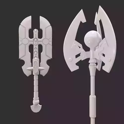 Battle Orb Axe and Blade Two 3D Print Weapons Pack 3D Model Collection