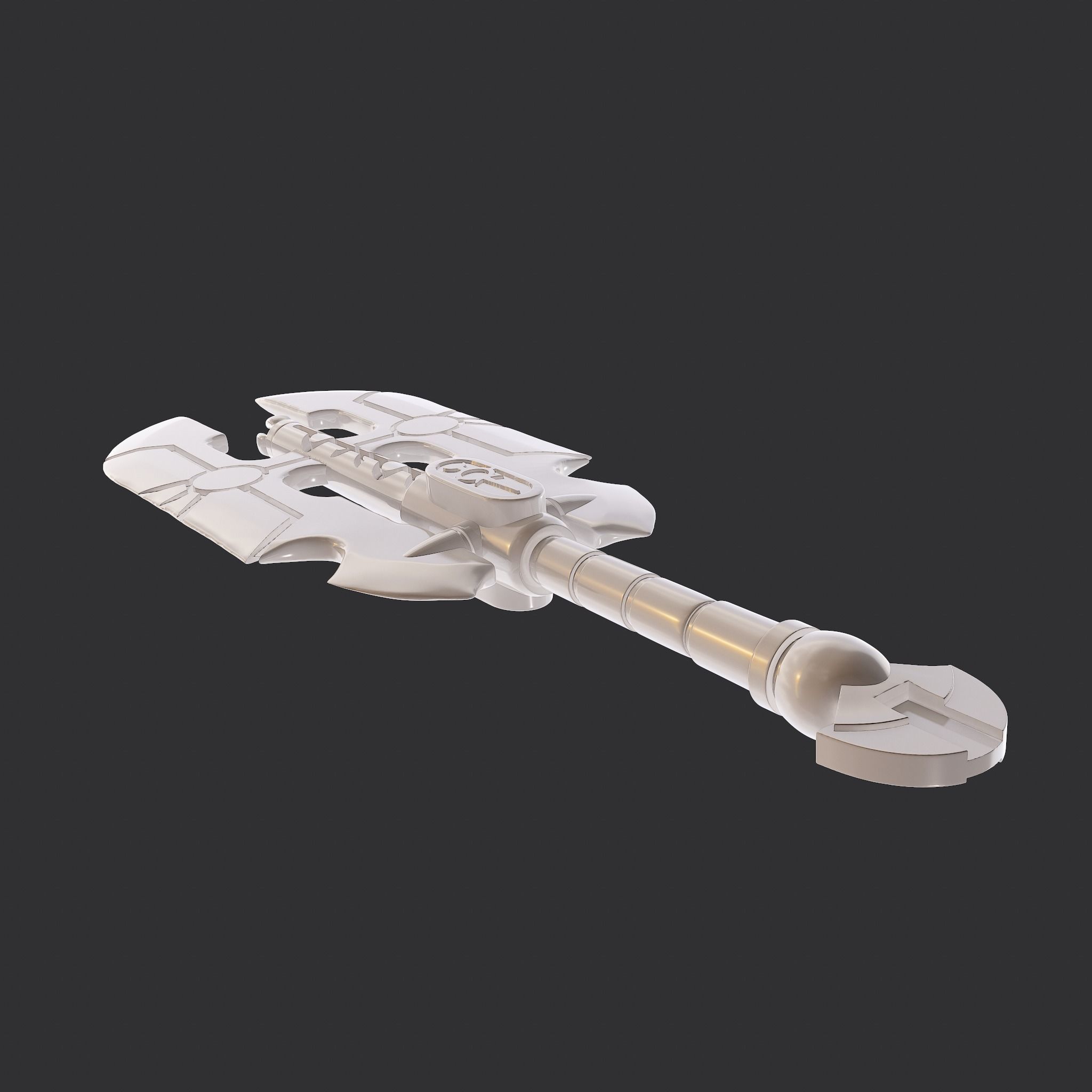 Battle Orb Axe and Blade Two 3D Print Weapons Pack 3D Model Collection_19