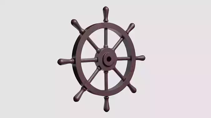 Wooden helm 3D model