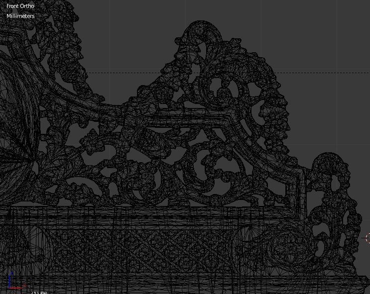 Classic Carved Bed 3D model 08 3D model_4