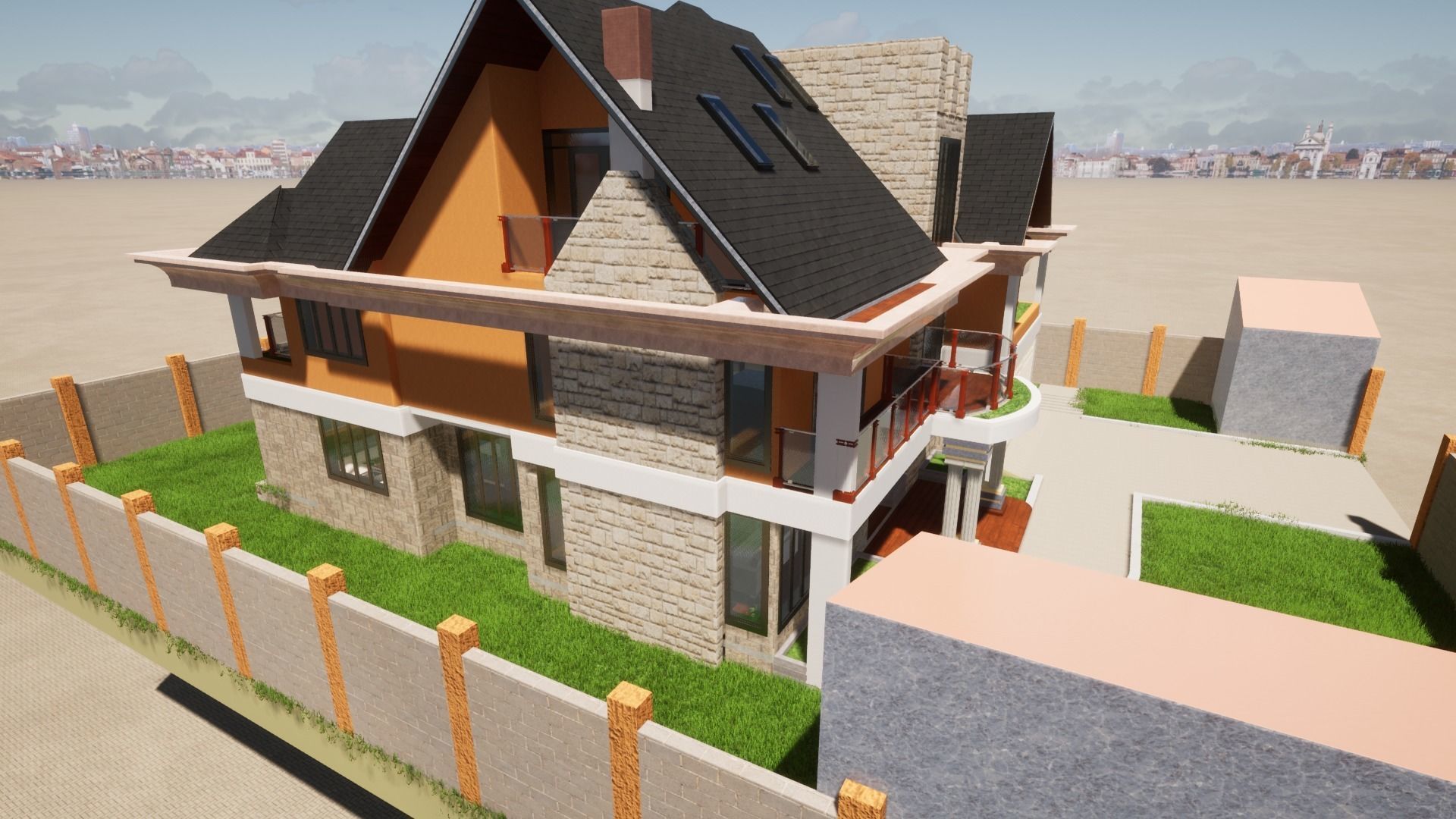 5 Bedroomed Villa Exterior and Interior 3D model_10