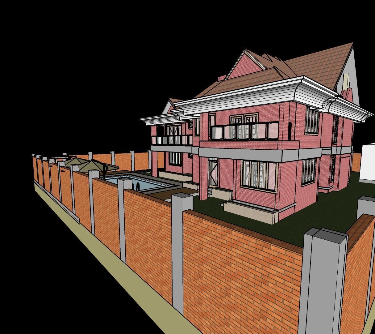 5 Bedroomed Villa Exterior and Interior 3D model_16