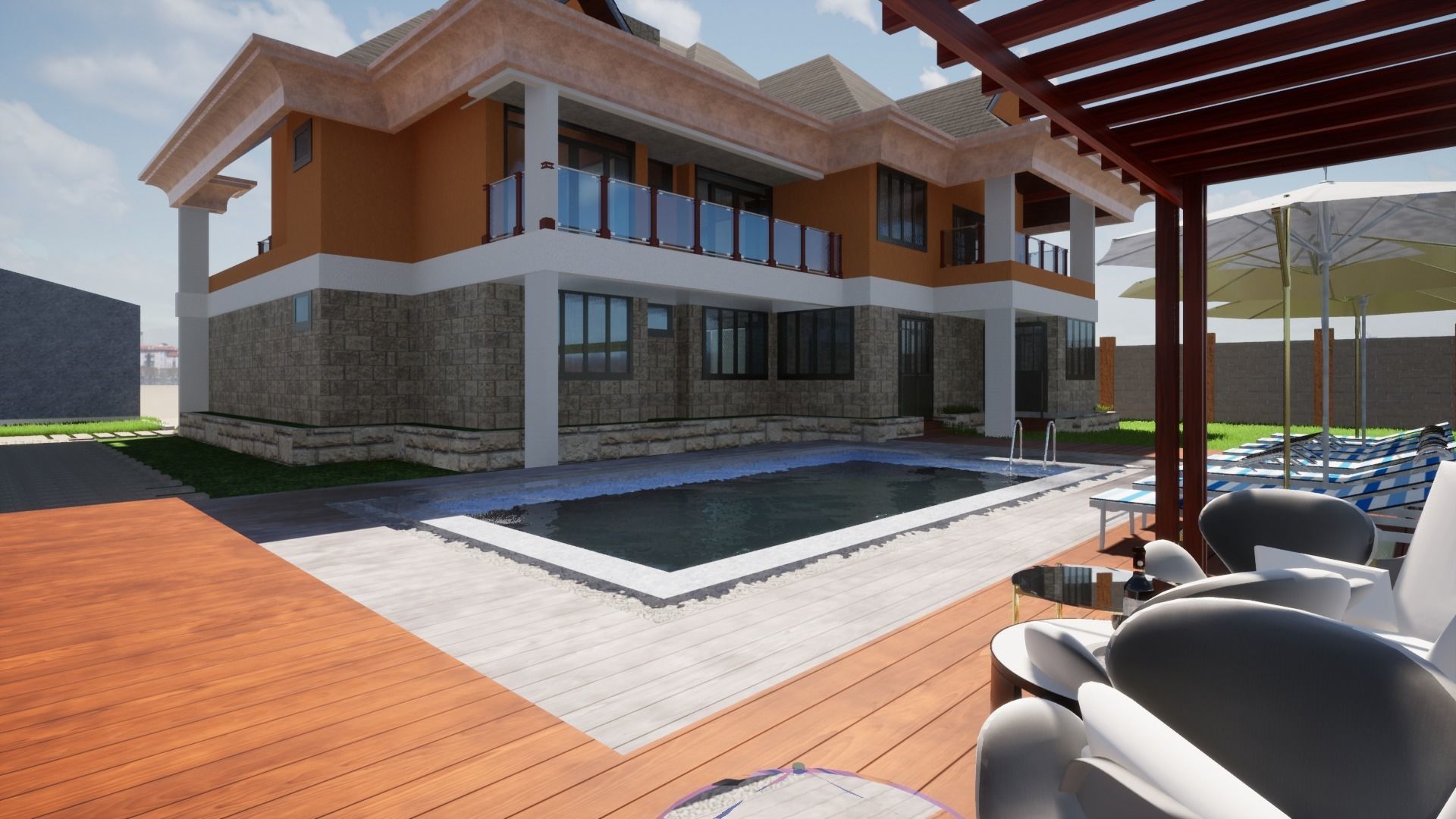 5 Bedroomed Villa Exterior and Interior 3D model_7