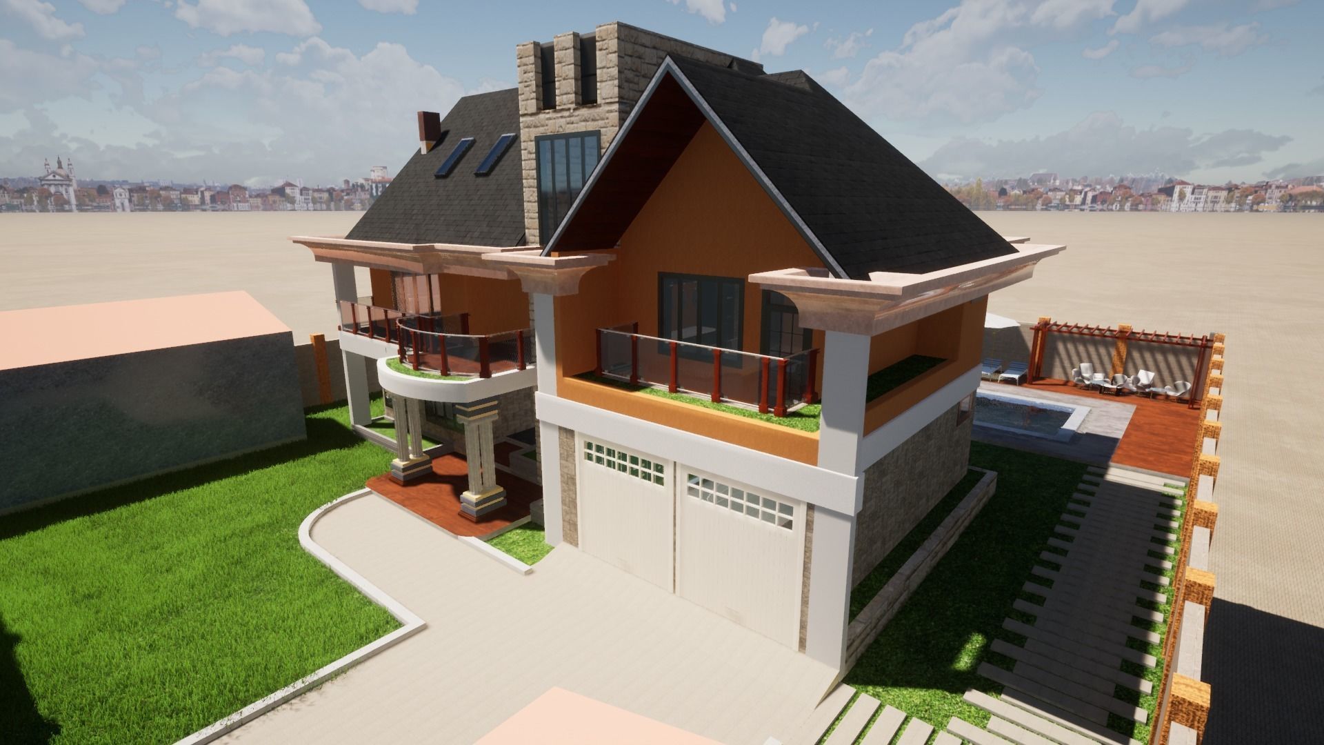 5 Bedroomed Villa Exterior and Interior 3D model_14