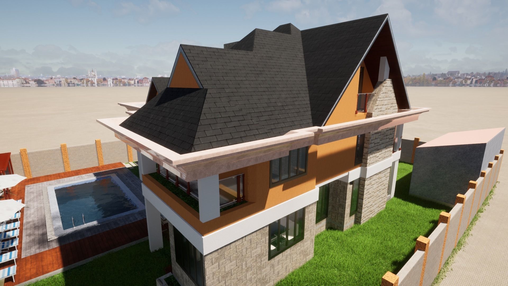 5 Bedroomed Villa Exterior and Interior 3D model_6