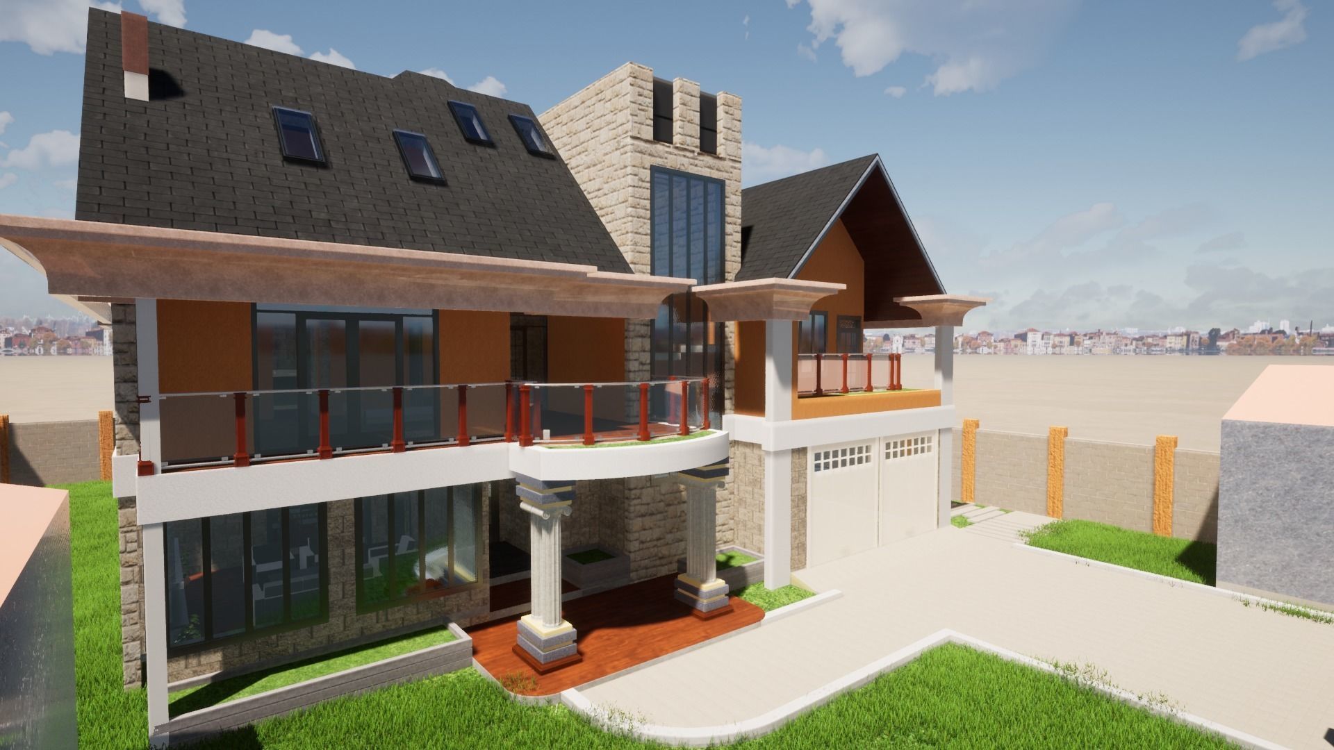 5 Bedroomed Villa Exterior and Interior 3D model_9