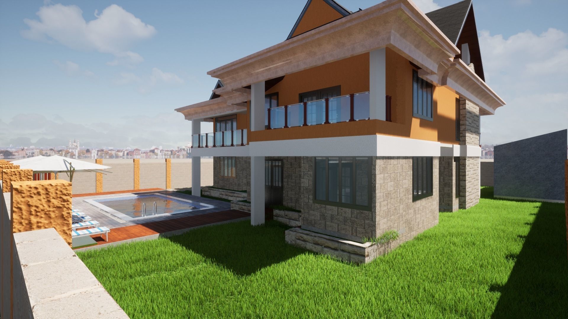 5 Bedroomed Villa Exterior and Interior 3D model_4