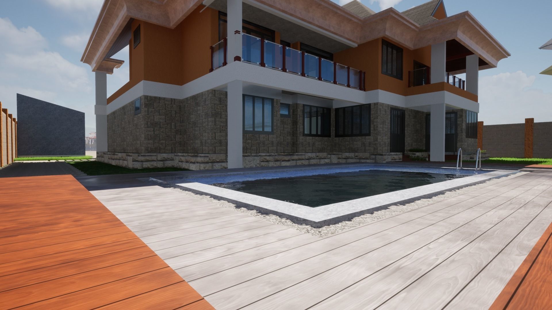 5 Bedroomed Villa Exterior and Interior 3D model_1