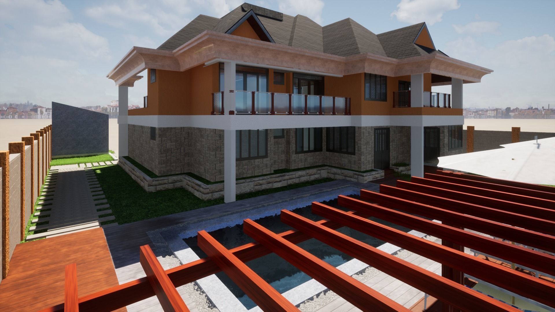 5 Bedroomed Villa Exterior and Interior 3D model_3