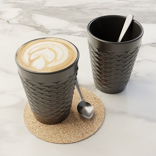 Cafe Latte Cup 3D model